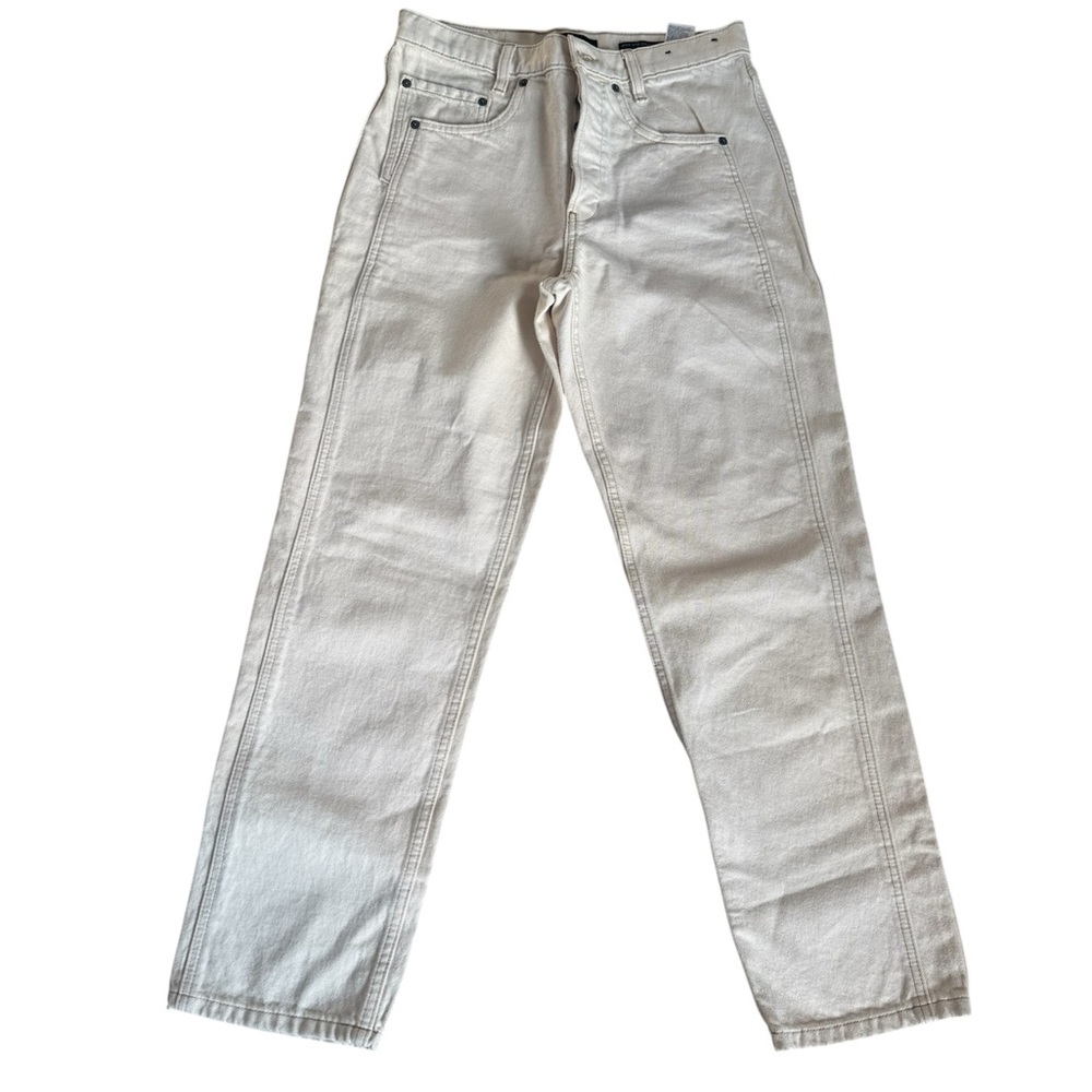 Banana Republic Premium Denim Ranger High-Rise Straight Jeans - Size 27 Ecru - Picture 4 of 10